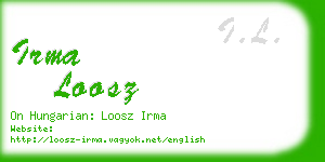 irma loosz business card
